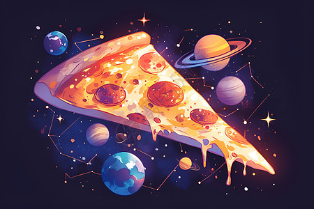 宇宙披萨图片