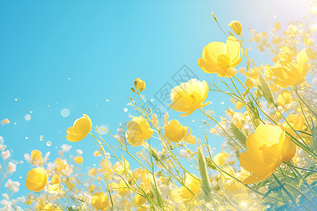 春日黄海美丽的绽放图片