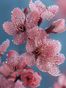春日盛开的粉色樱花图片