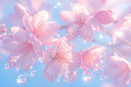 缤纷粉色樱花图片