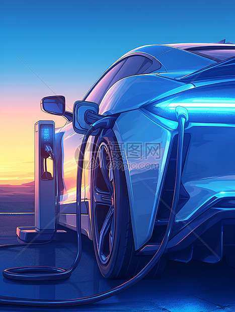 充电的新能源车辆插图图片
