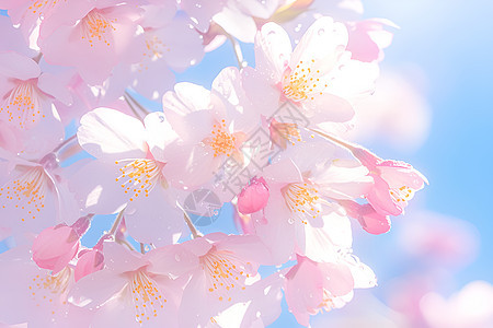 粉色樱花盛开图片