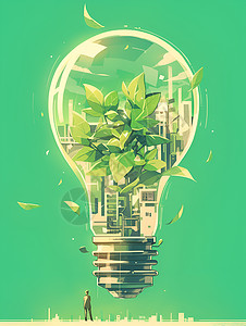 环保的科技新能源灯泡图片