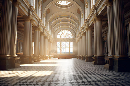 空旷的宫殿大厅图片