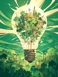 绿色能源点亮城市清洁图片