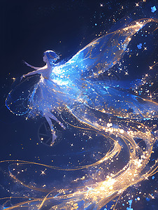 蓝发仙女在星尘中翩翩起舞图片