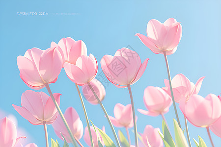 春天公园里的郁金香背景图片