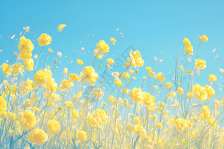 春天的奇迹黄色油菜花背景图片