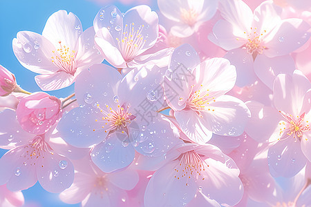 樱花绽放下的春日风景图片