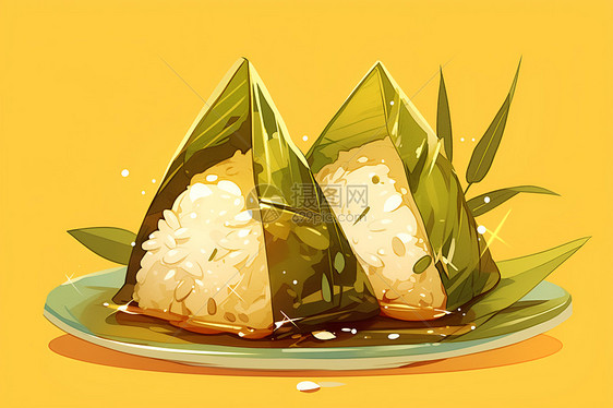 美味的粽子食物图片