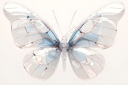 漂亮的玻璃蝴蝶图片