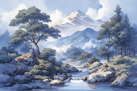 山水如画的风景图片