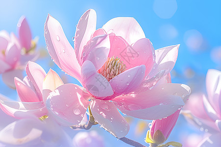 春天的粉色花朵图片