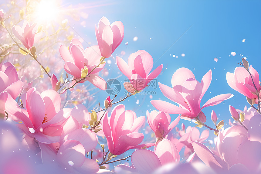 美丽的粉色兰花图片