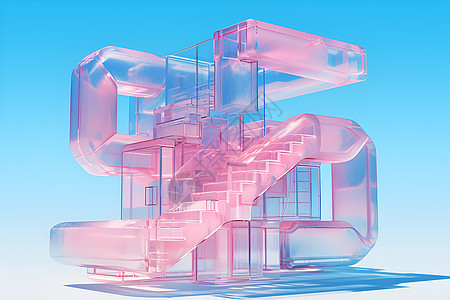 透明抽象建筑图片