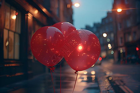 街边的充气气球图片