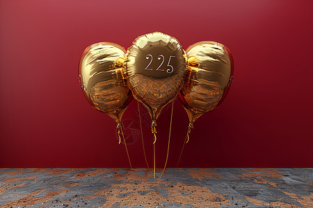 金色气球上的数字背景图片