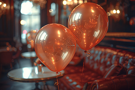 气球装饰酒吧里的气球背景
