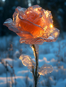 梦幻的冰雪玫瑰图片