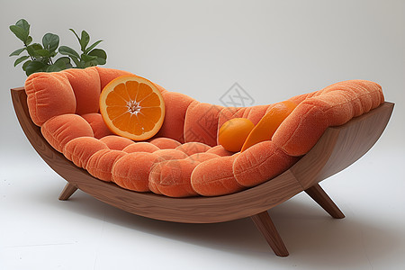 橙子和沙发图片
