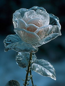 冰冻的玫瑰图片