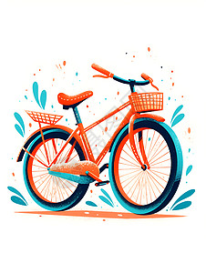 绿色的自行车背景图片