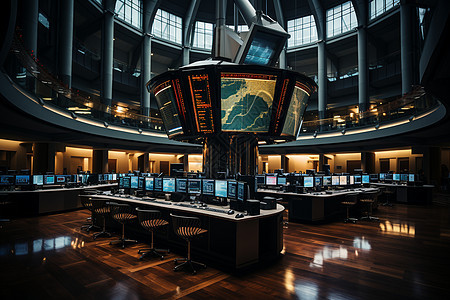 繁忙的股票交易中心图片
