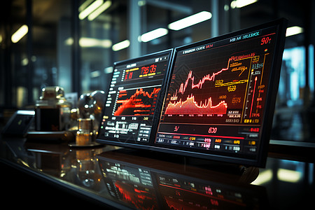 金融电脑现代证券交易所大屏幕背景