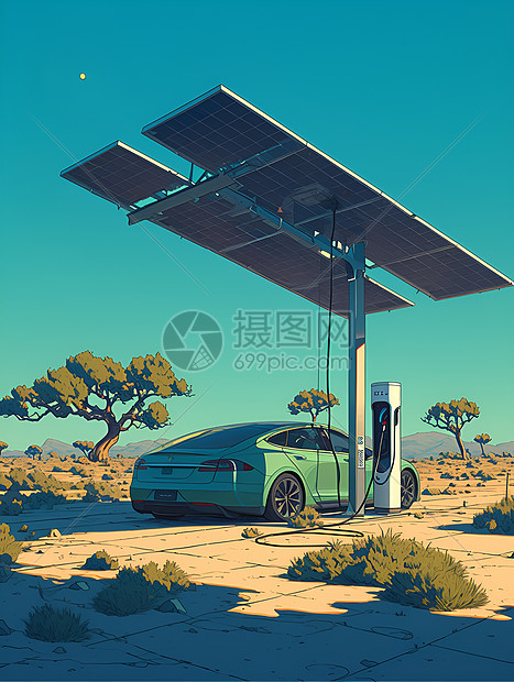 充电的新能源汽车图片