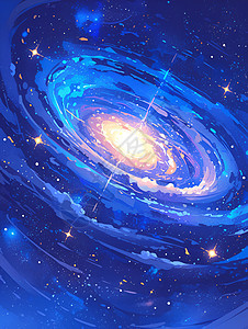 宇宙蓝色银河图片