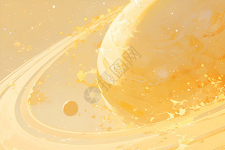 金色的土星图片