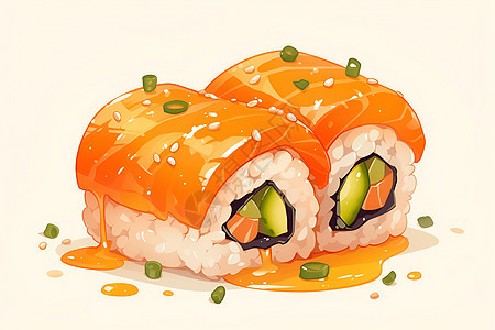 美味的寿司图片