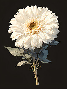 孤芳盛开的白花图片