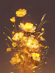 黄花盛放图片
