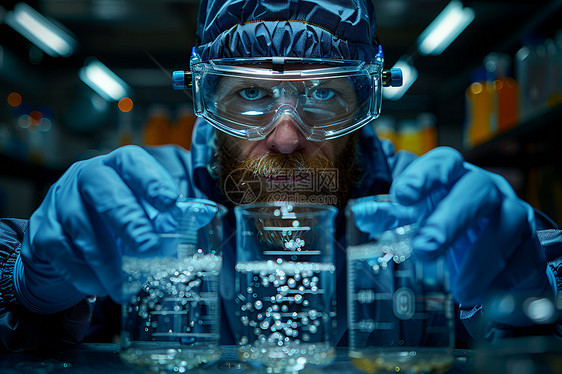 科学家混合实验液体图片