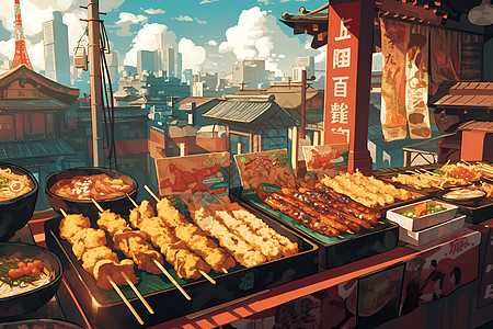 现代日本街头美食图片