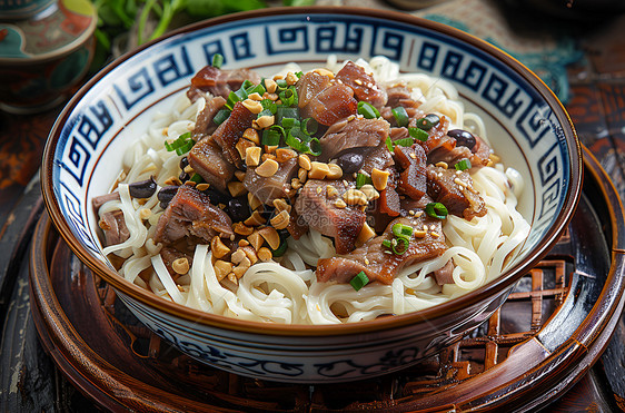 鸭肉黑豆白面图片