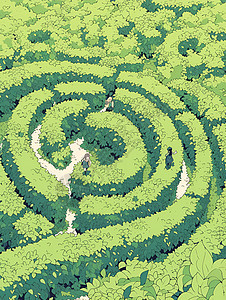 绿植园林迷宫背景图片
