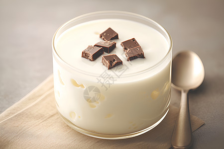 牛奶中的巧克力图片