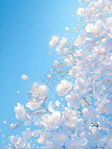 春天的白色樱花图片