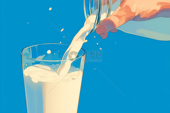 倾倒的牛奶图片