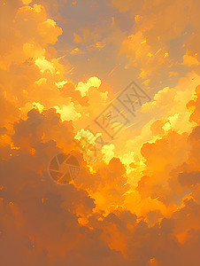 夕阳光里的风暴云图片