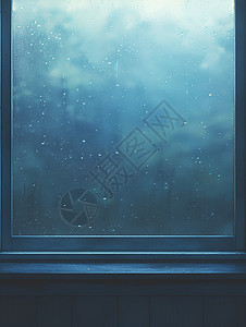 窗户上的水滴图片