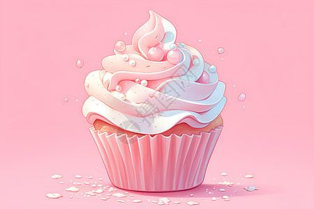 粉色的美味蛋糕图片