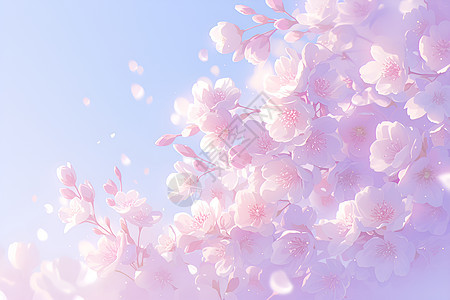 粉色花朵绽放图片