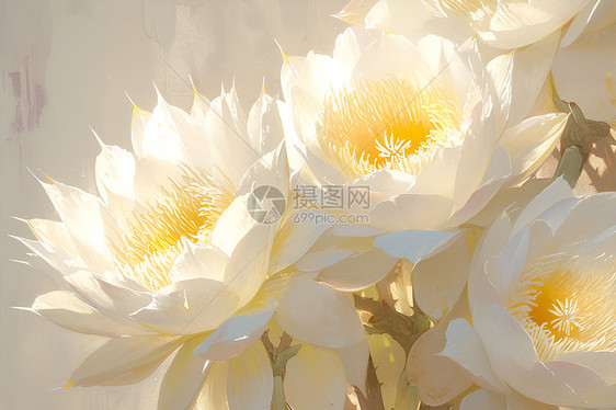 美丽的白色花朵图片