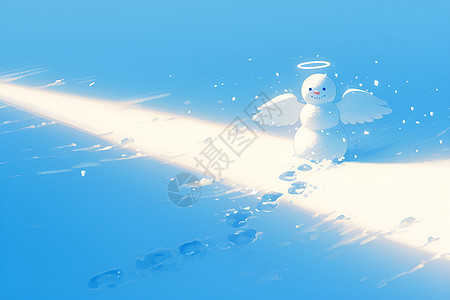 雪地里的雪人图片