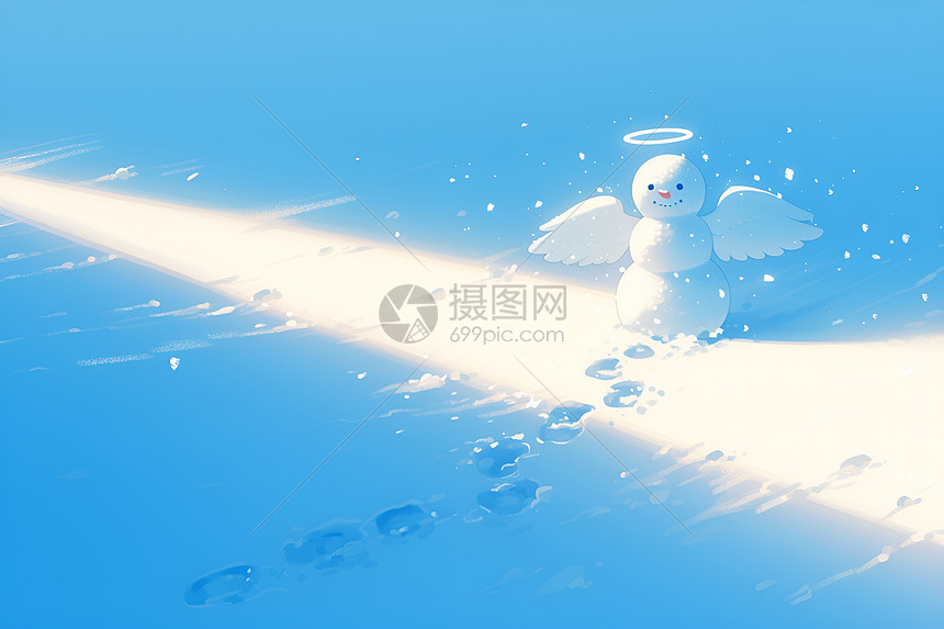 雪地里的雪人图片