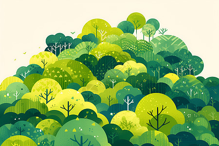 翠绿的山林图片
