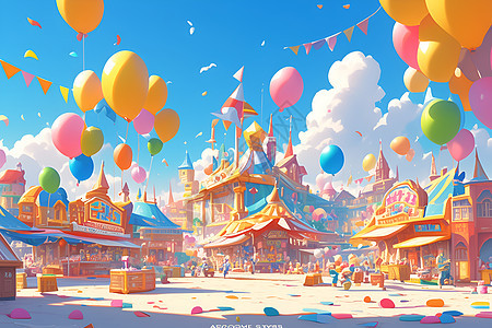 庆祝嘉年华的气球背景图片